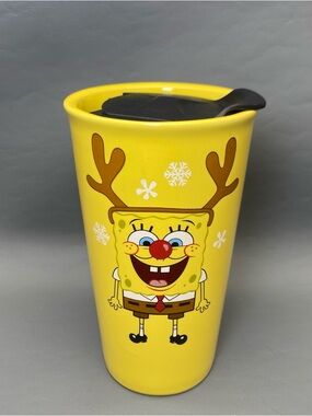 Spongebob Squarepants Travel Cup Stephen Hillenburg 16oz Holiday Christmas Mug